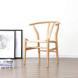 ZHANGZZ Chaises de salle à manger, Articles ménagers Chaises en bois, Chaise Nordic Bois Casual Chaise Y Corde Wishbone Chaise Tressé Net Red Milk Tea Shop Cafe Restaurant Chaise en bois massif Chaise