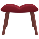 Toshilian Fauteuil avec Repose Pied, Fauteuils Chaise de Salon Fauteuil Relax Relax avec Tabouret Chaise de Relaxation avec Repose-Pied Rouge Bordeaux Velours