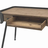 chemin_de_campagne Bureau à Tiroirs Industriel en Métal Bois 120 cm x 81 cm