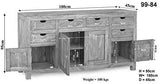 Long buffet - Bois massif d'acacia blanchi - NATURE WHITE #84
