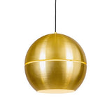 QAZQA Rétro Suspension/Lustre/Luminaire/Lumiere/Éclairage rétro or 40 cm - Slice Aluminium Doré Rond/Globe E27 Max. 1 x 60 Watt/intérieur/Salon/Cuisine