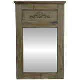 L'Héritier Du Temps Grand Miroir de Style Trumeau en Bois avec Frise Glace de Cheminée 4x65x100cm