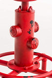 Tabouret De Bar Lumos Style Industriel I Tabouret De Comptoir Réglable en Hauteur I Chaise Haute Siège en Bois Pieds Robustes en Métal, Couleurs:Rouge
