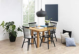 AC Design Furniture Susanne Chaises de Salle à Manger, Bois, Noir, L: 48 x l: 48,5 x H: 86 cm