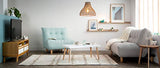 Miliboo Fauteuil scandinave en Tissu Naturel et chêne Yumi