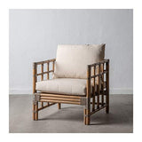 Tousmesmeubles Fauteuil en rotin avec Coussin - PUREZA - L 67 x l 73 x H 64 - Neuf