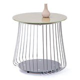 Interlink 50100160 Rivoli Table Basse Métal Cappuccino 50 x 50 x 50 cm