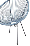 Lot de 2 fauteuils de jardin Veracruz - Acapulco - Bleu clair/gris - Pour intérieur et extérieur