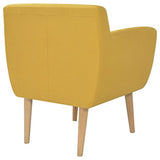 vidaXL Fauteuil pour Salon Chambre Bureau Tissu Jaune Sofa Chaise Maison