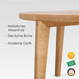 Table basse Casa ronde en bois véritable - Fabriquée à la main en chêne allemand - Design universel - Clair - S