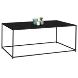 IDMarket - Table Basse Davis 113 cm en métal Noir Mat Design Industriel