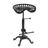 IKAYAA Industriel Tabouret de Barre de siège de Tracteur en Fonte Industrielle Hauteur réglable Chaise pivotante à Barres en métal