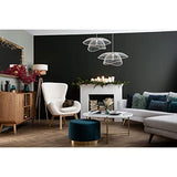 Miliboo Fauteuil scandinave en Tissu Effet Peau de Mouton Blanc et Bois Clair ESKUA