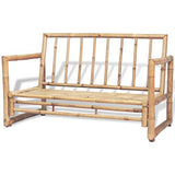 FAMIROSA Canapé de Jardin à 2 Places avec Coussins Bambou