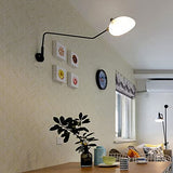 Bras Long Applique Murale Interieur avec Interrupteur Industrielle Lampe Murale Vintage Retro Bras Articule Pivotant Créative Design Luminaire de Lecture Lumiere Chevet Eclairage Métal Noir 118cm
