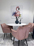 Nimara Mary Fauteuil en Velours avec accoudoirs