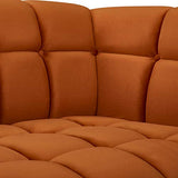 Rendez vous déco Canapé Mona 2 Places en Velours Orange Curcuma