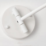 Applique Murale LED moderne 2 bras longs réglables rotatifs Lampe de Murale de chambre à coucher Bras oscillant en métal rétractable Lampe de chevet Lampe de lecture murale Wall lamp blanche