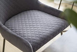 Chaise de bar moderne en tissu piqué losange, pieds effet laiton, cuisine, tabouret de bar, tissu velours