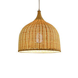 LAMP Lustre Vintage Moderne De Rotin Industrielle Romantique LED Plafonnier Luminaire Lustre Tissé à La Main Brown -60×60