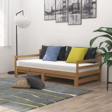 Festnight canape Convertibles,canapé-lit 2 Places,bz Convertible 2 Places,lit Banquette,lit Coulissant 2 Personnes,Lit Double en Bois pour Adultes Enfants- 2X(90x200) -Marron Miel-Type 1