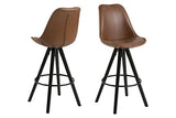 Marque Amazon - Movian Arendsee - Lot de 2 tabourets de bar, 55 x 48,5 x 111,5 cm, Marron