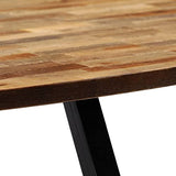 vidaXL Table Basse Teck Recyclé Massif Ovale Meuble de Salon Table de Canapé
