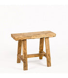 Wadiga Tabouret en Teck Vieilli Vintage