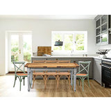 Biscottini Table a Manger Extensible 160x80x80 cm Made in Italy | Table Cuisine | Table Extensible Style Country | Table Salle a Manger Extensible