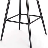 WOLTU BH143sz-2 Lot de 2 Tabouret de Bar Design Chaise Haute pour Bar Bistro siège en Velours avec Repose-Pieds Cadre en métal,Noir