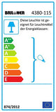 Briloner Leuchten 4380-115 Lustre à suspension style vintage - abat-jour en métal noir & or mat - douille E27 - 60 W max. - Ø 42 cm - longueur : 130 cm