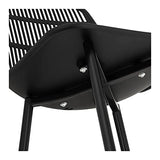 Fromm & Starck Chaise Design Scandinave De Salle À Manger Cuisine Salle D'attente Terrasse Visiteur Star_Seat_09 (150 kg Max, Siège 46,5 x 45,5 cm, Hauteur 44,5 cm, Coloris Noir, Plastique/Acier)
