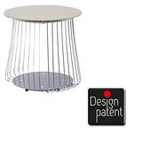 Interlink 50100160 Rivoli Table Basse Métal Cappuccino 50 x 50 x 50 cm