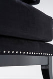Kare Design Fauteuil Art Déco Velours Noir