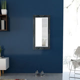 Tidyard Miroir Mural Magnifique pour Salle de Bain/Dressing Style Baroque Noir 100 X 50 cm