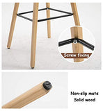YLCJ Tabourets de Bar Chaise Repose-Pieds avec siège ABS Chaises de Salle à Manger Tabouret pour Le Petit déjeuner Cuisine Restaurant Pub | CAF; Tabouret de Bar Max. Charge 150kg Jambes de Bois