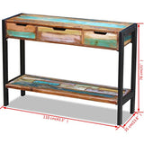 vidaXL Buffet 3 Tiroirs Bois de Récupération Massif Table Console Rangement