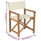 vidaXL Chaises de metteur en scène Pliantes 2 pcs Bois de Teck Massif