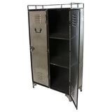chemin_de_campagne Bibliothèque Industriel Bahut Armoire Métal Buffet Meuble Fer