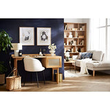 Miliboo Chaises en Tissu Effet Laine bouclée Blanc cassé et métal Noir (Lot de 2) Celeste