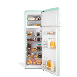 CREATE / FRIDGE STYLANCE TOP/Réfrigérateur Combi Aquamarine/Design et style rétro Vintage,245L,Congélateur,3 étagères