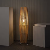 LEDKIA LIGHTING Lampadaire Bambou Komu 1000x250 mm Naturel E27 Bambou pour Décoration Salon, Chambre, Cuisine