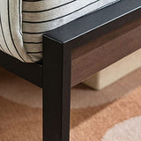 ZINUS 30 cm Mory Sommier plateforme en bois et en métal avec tête de lit en deux parties | Support à lattes en bois | Facile à monter | 180 x 200 cm | Marron
