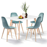 Meubles Cosy Table à Manger de Cuisine Table Basse de Détente Blanche et Rectangulaire en Bois Guéridon de Salle de Conférence 110*70*74 cm