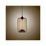 HomeLava Lustre Suspension en Verre E27 70W Lampe Abat-jour H34cm Luminaire Moderne Décoration, pour Salle,Cuisine,Salon,Chambre d’enfant (Bleu)