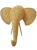 Vertbaudet Trophée Mural Éléphant en rotin Naturel TU
