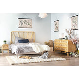 Miliboo & Stéphane Plaza Commode Vintage en rotin 3 tiroirs L120 cm Galon