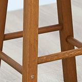 Furinno Tioman Outdoor Hardwood Tabouret de Bar extérieur Franc Arch, Ensemble de 2, Naturel, One Size