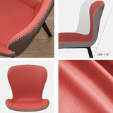 Chaises de Salle à Manger de Cuisine Lot de 2 chaises d'appoint en Cuir étanche avec Pieds en Acier au Carbone Faux Cuir Mat Salon Salon Salle à Manger Chaises de Meubles (Couleur : Rouge)