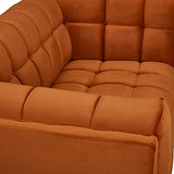 Rendez vous déco Canapé Mona 2 Places en Velours Orange Curcuma